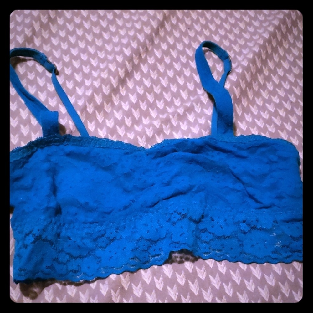 blue bandeau bralette